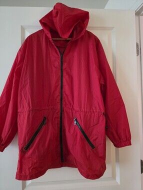 Vintage 90s Rain Essentials Windbreaker Cinch Waist Mens S/M Classic Granola